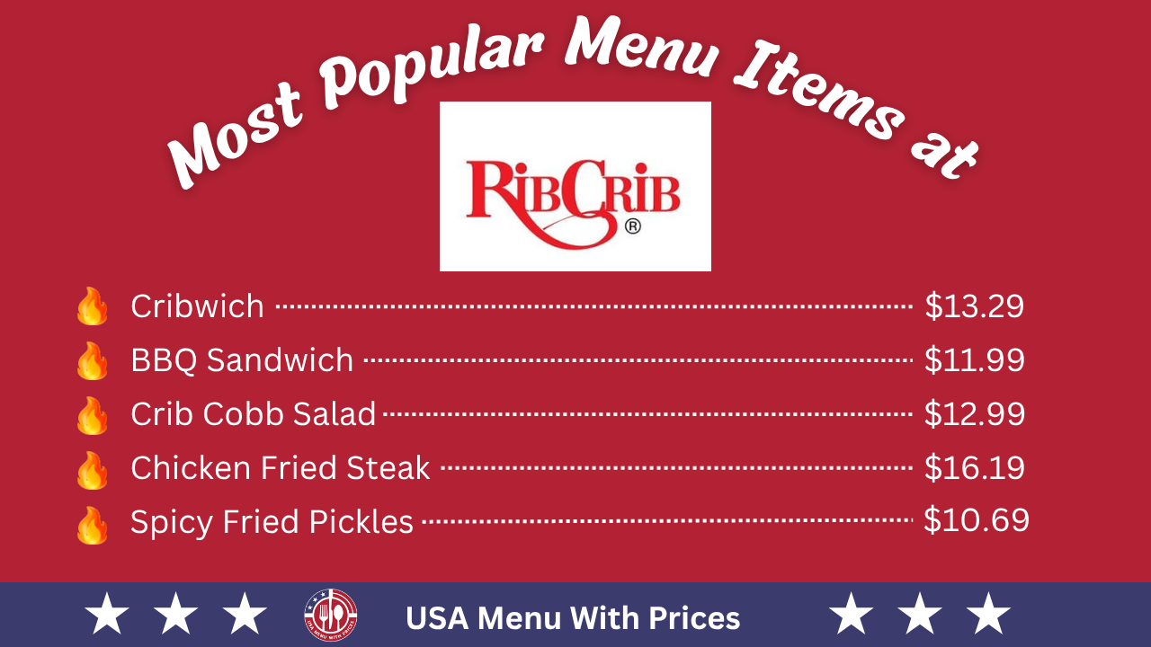 Most Popular Menu Items at RibCrib Menu