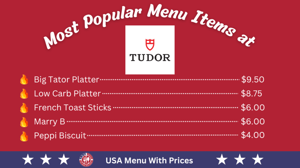 Most Popular Menu Items at Tudor's Menu