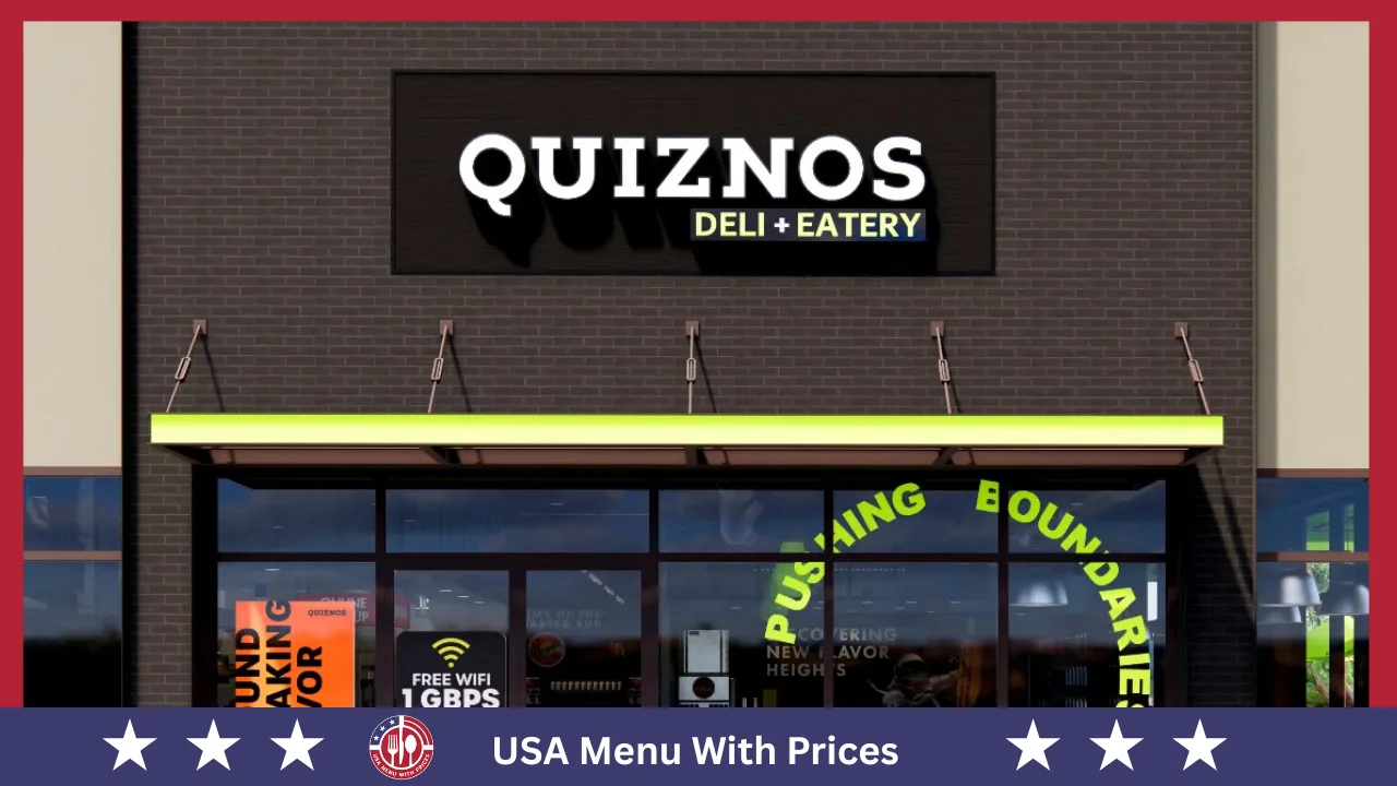 quiznos menu With Prices USA