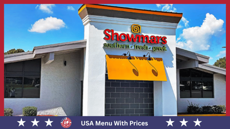 showmars menu with prices USA