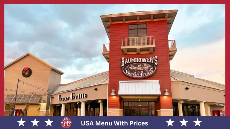 Baumhower's Menu With Prices in USA