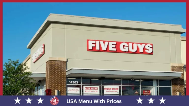 Five Guys Menu With Prices In USA