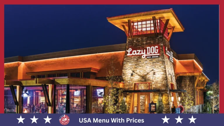 Lazy Dog Menu With Prices USA