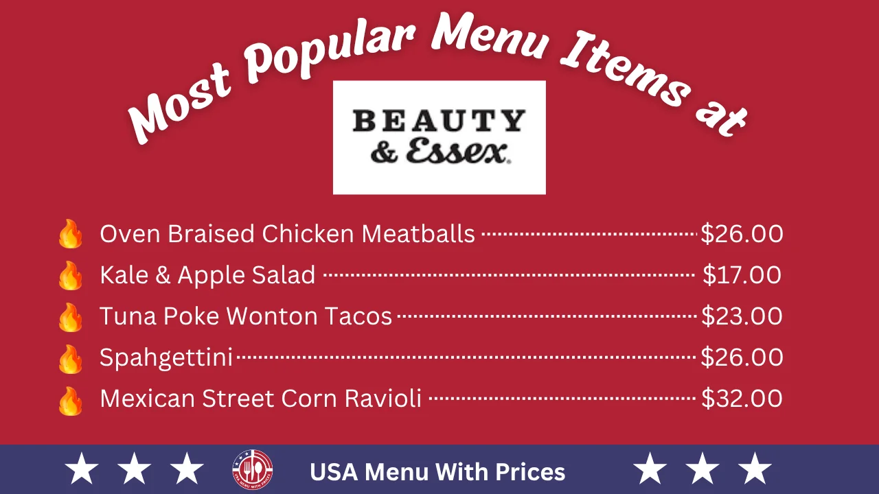 Most Popular Menu Items at Beauty and Essex Las Vegas