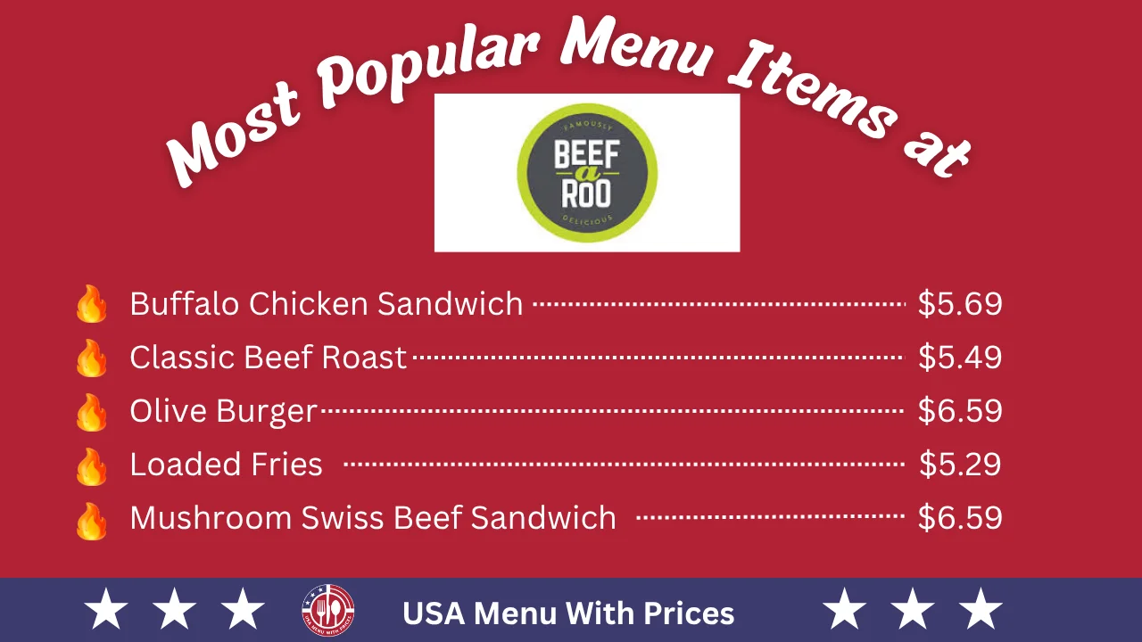 Most Popular Menu Items at Beef-a-Roo Menu