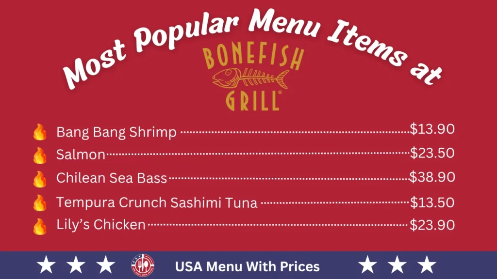 Most Popular Menu Items at Bonefish Grill Menu