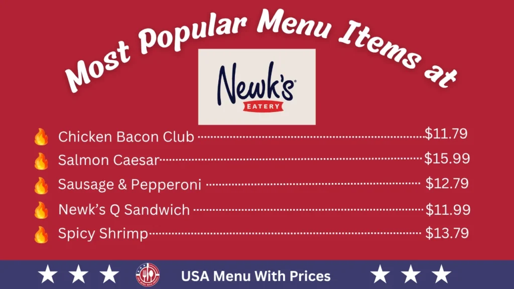 Most Popular Menu Items at Newk's Menu