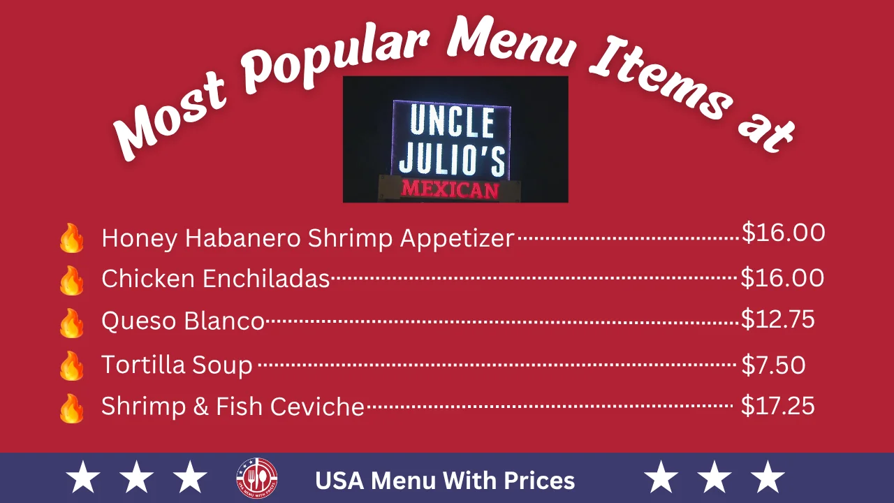 Most Popular Menu Items at Uncle Julio’s 