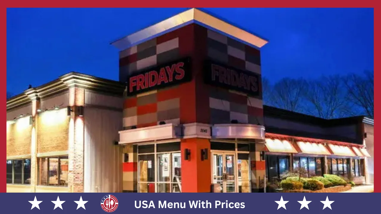TGI Fridays Menu With Prices In USA