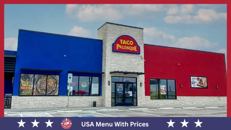 Taco Palengue Menu With Prices In USA