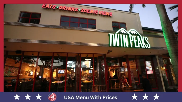 Twin Peaks Menu With Prices In USA