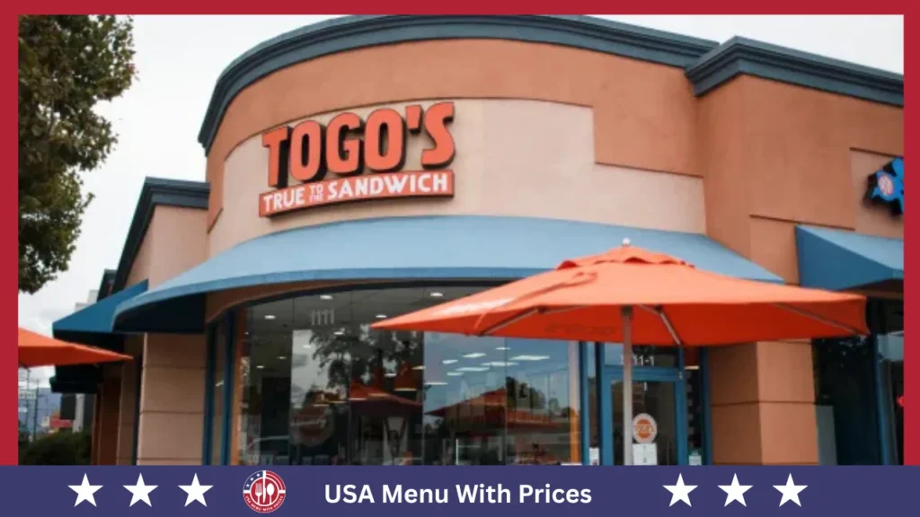 togos menu with prices in USA
