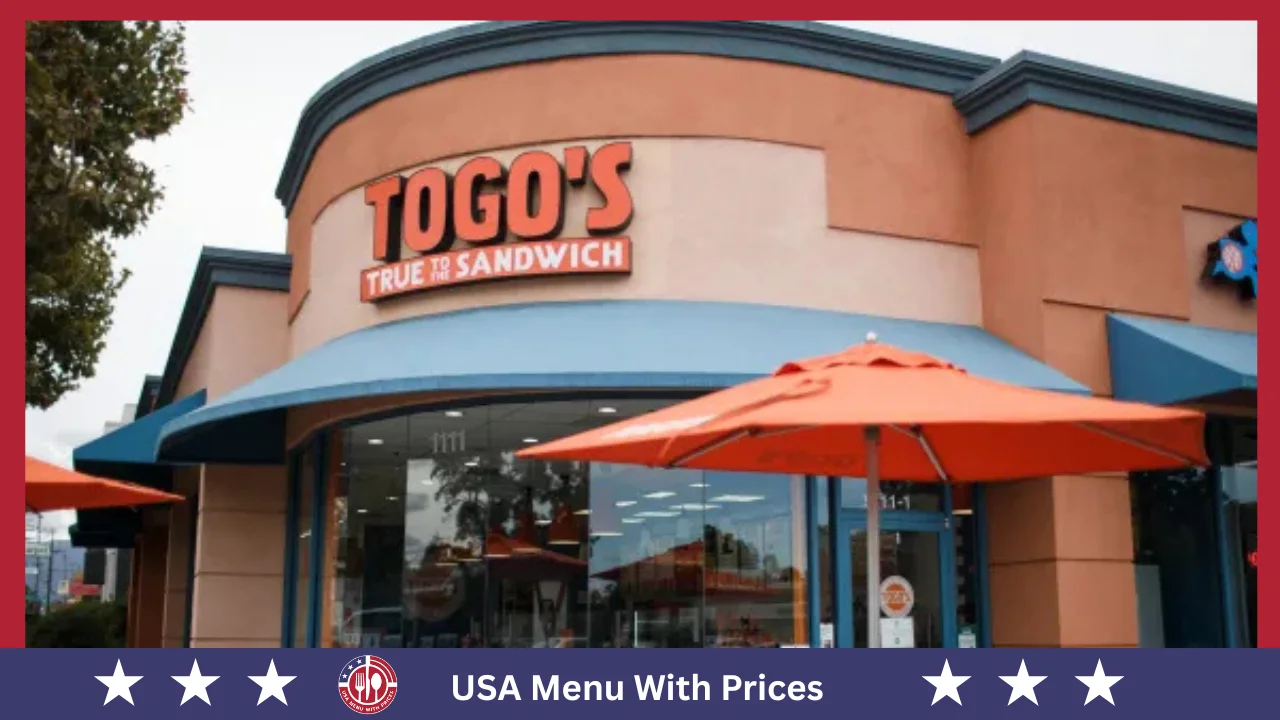 togos menu with prices in USA
