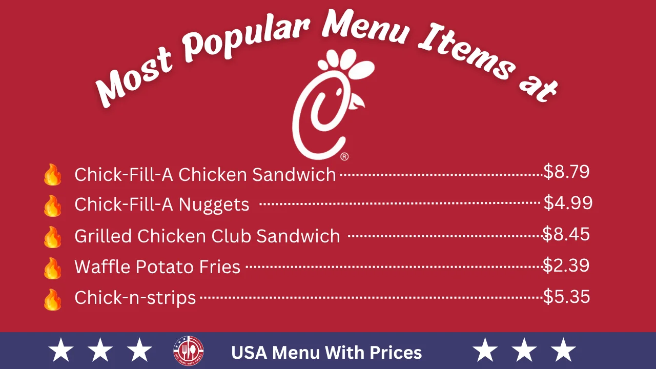 Most Popular Menu Items at Chick fil A 
