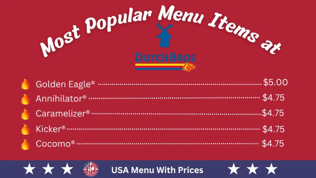 Most Popular Menu Items at Dutch Bros Menu