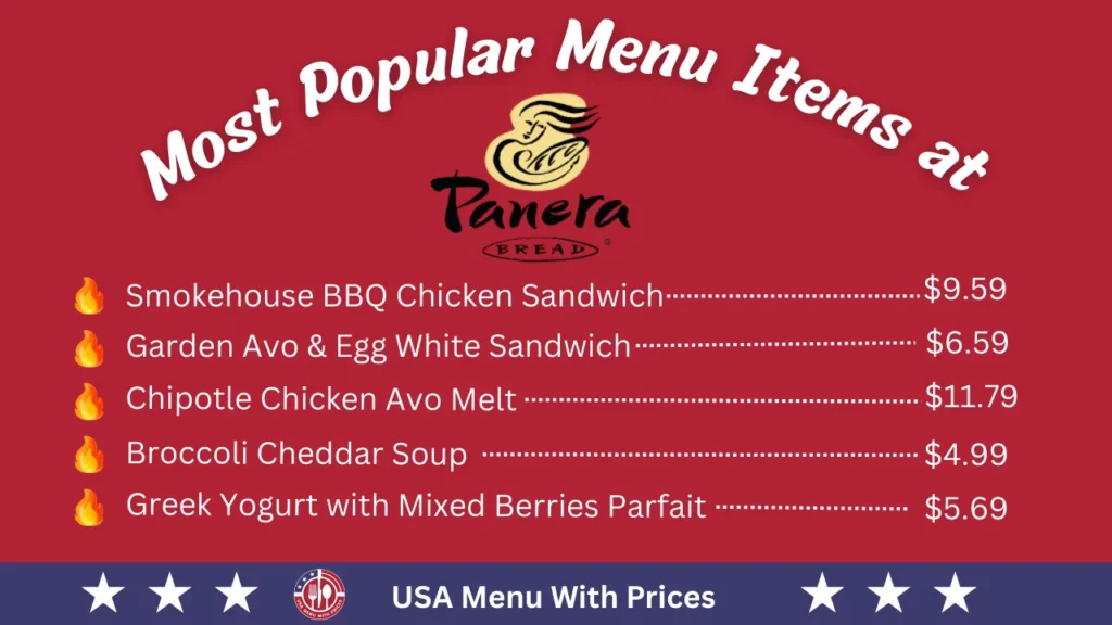 Most Popular Menu Items at Panera Menu 
